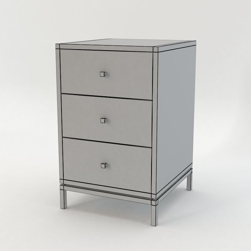 Black and Key - Wilson Bedside Table 3D model_1