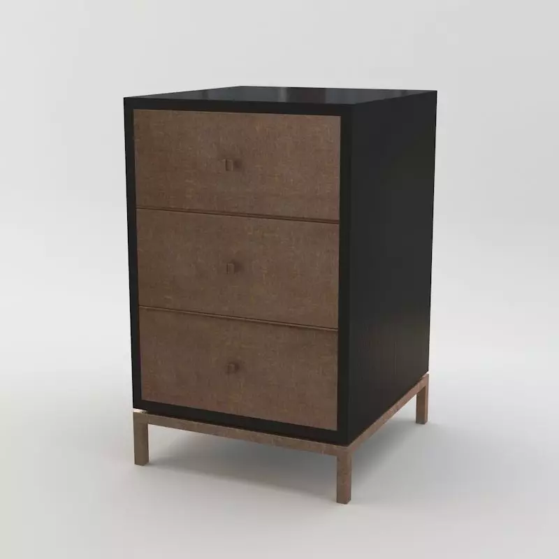 Black and Key - Wilson Bedside Table 3D model_0