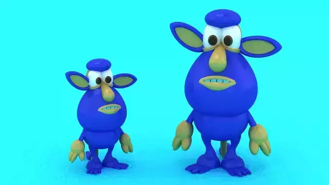 Blue Booba 2 Toy 3D Printable Model