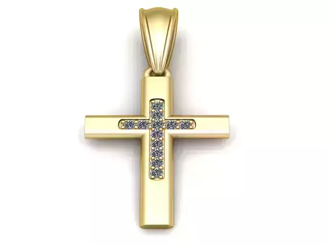 Diamond Cross Pendant 3D Printable Model