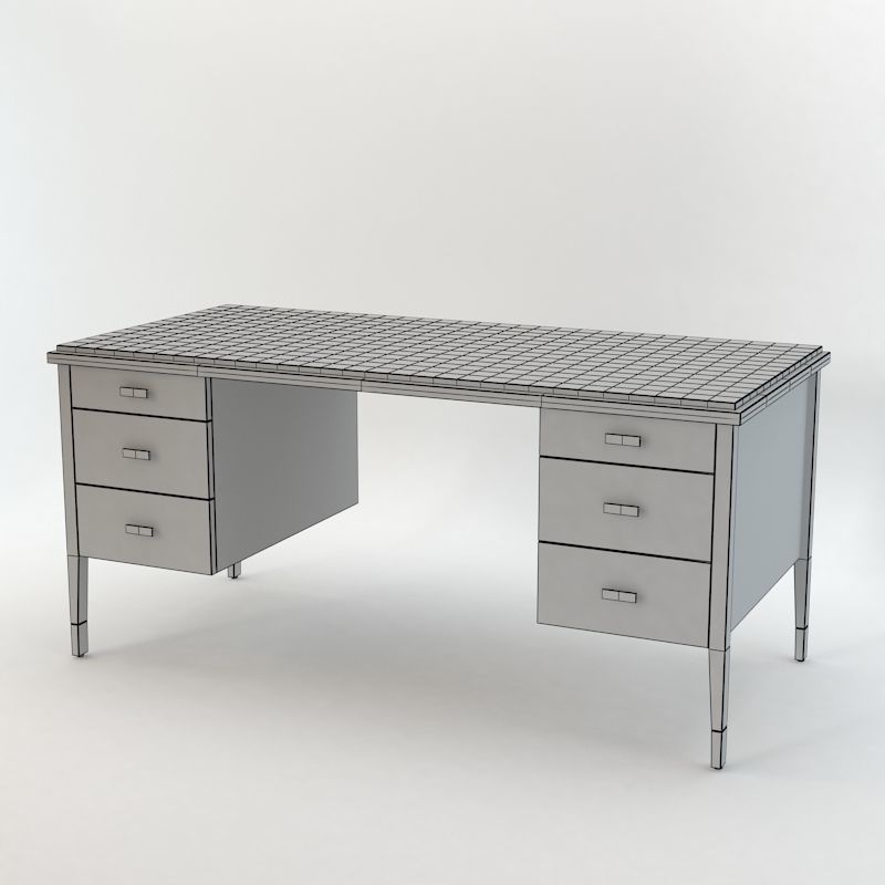 Black and Key - Geneva Desk 3D model_1