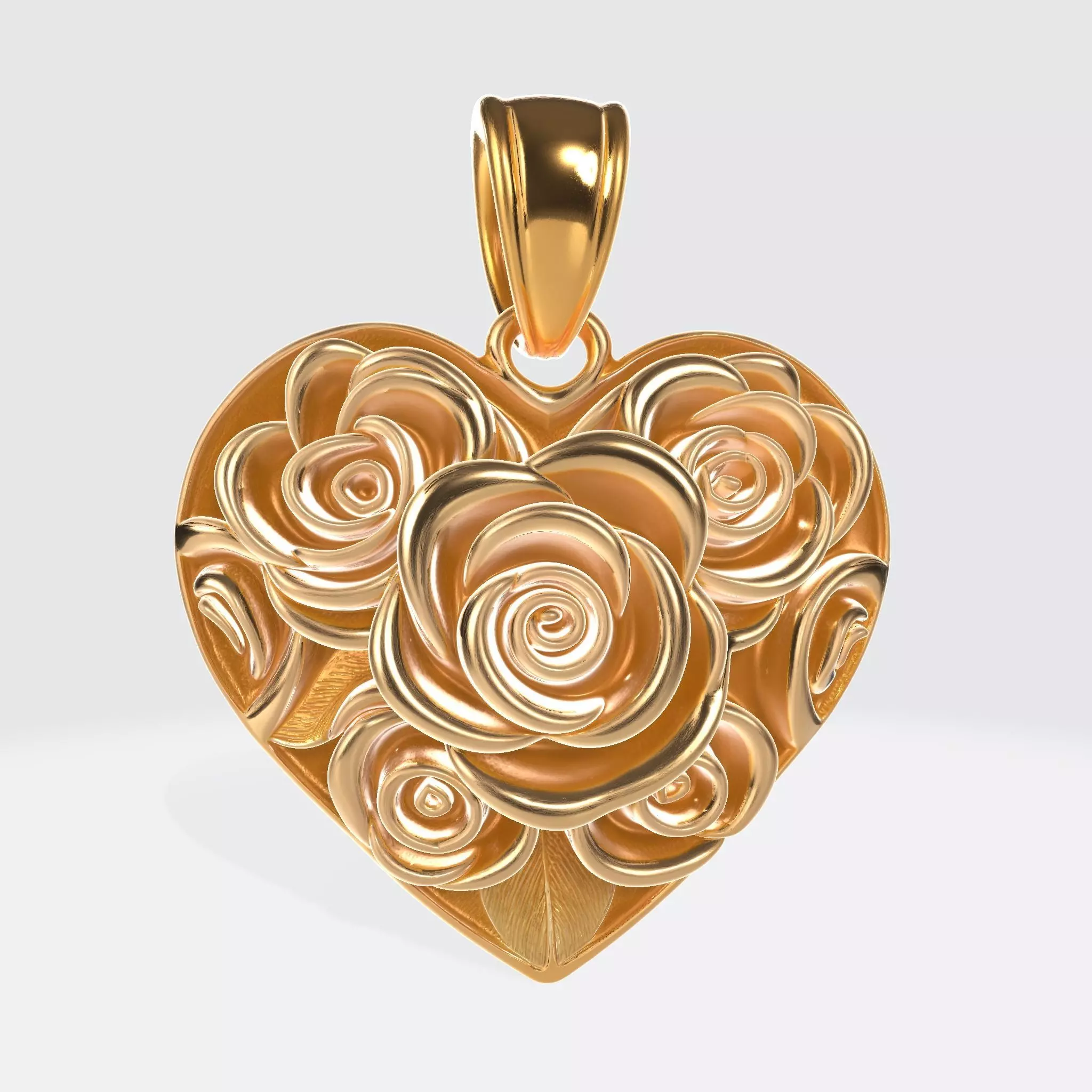 Modern Heart Pendant 5 3D print model