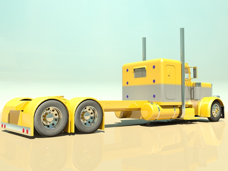 Custom Semi Truck 3D model_3