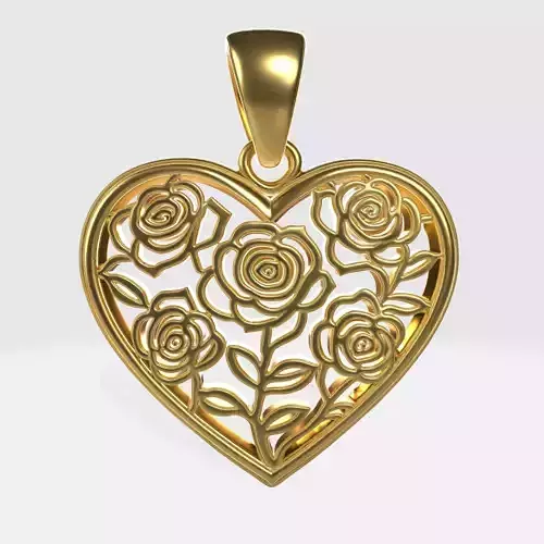 Modern Heart Pendant 3