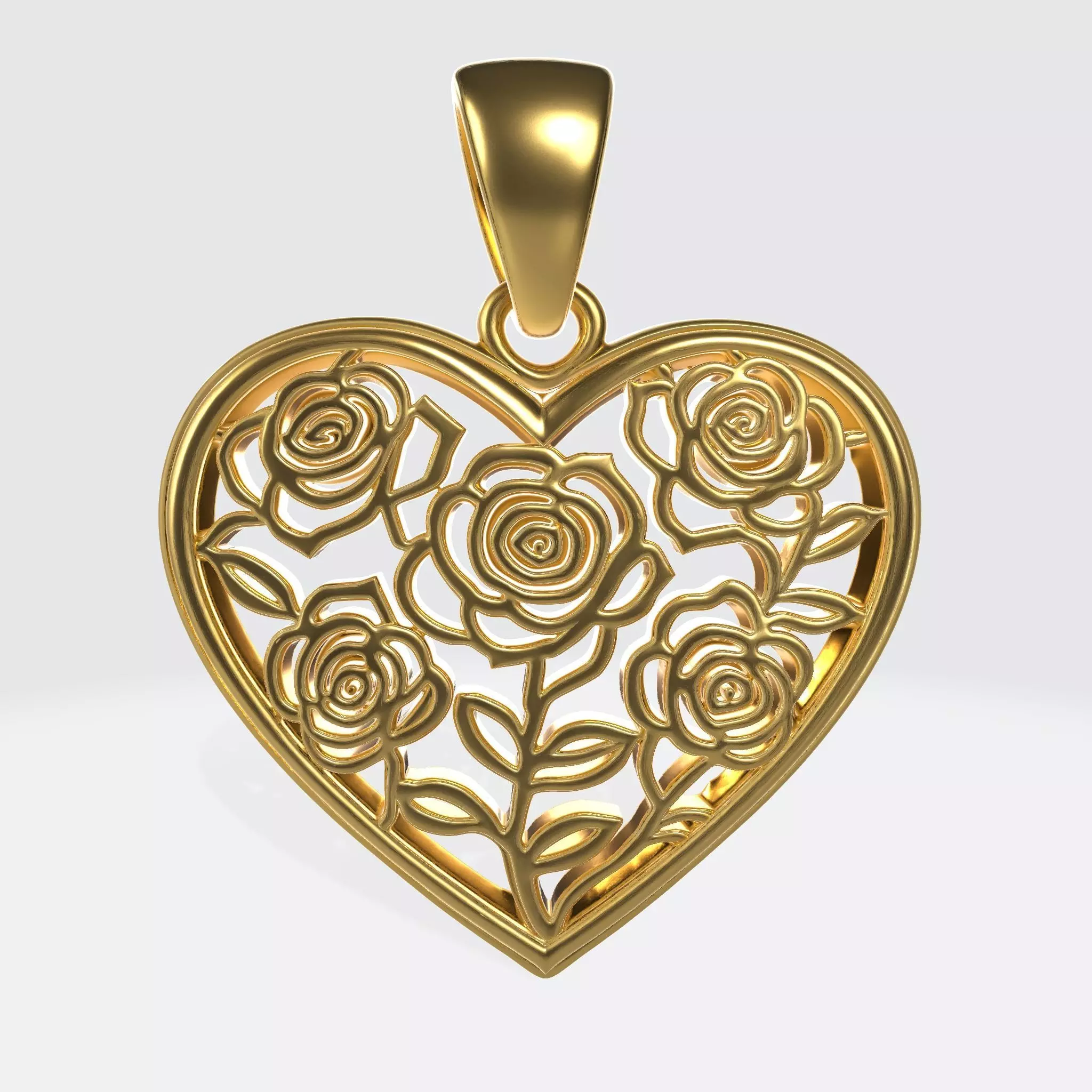 Modern Heart Pendant 3 3D print model