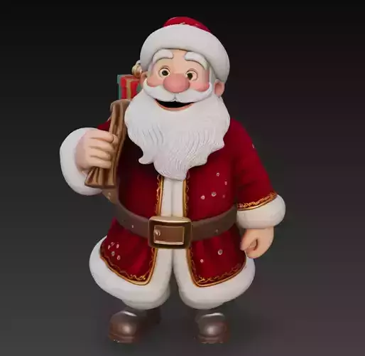 Jolly Santa Claus - Classic Holiday Character 3D Model