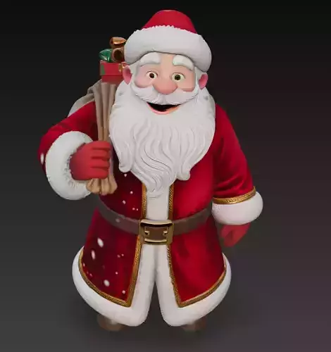 Merry Gift Bearer - Festive Santa Character 3D Model