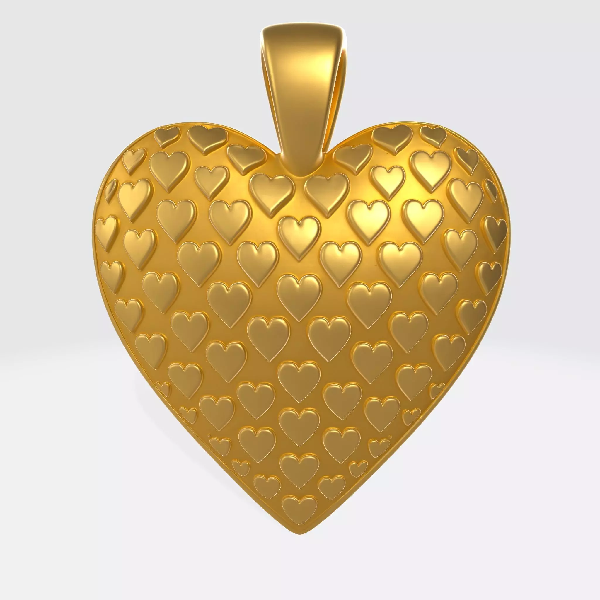 Modern Heart Pendant 2 3D print model