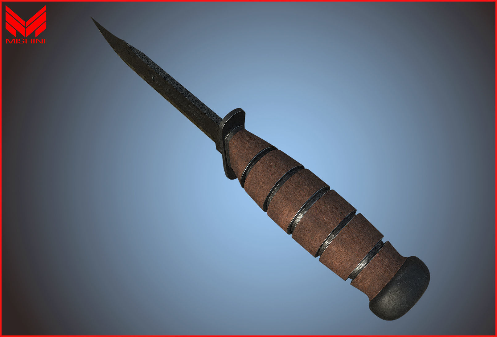 Kabar Knife Pack with Sheath 3D model_12