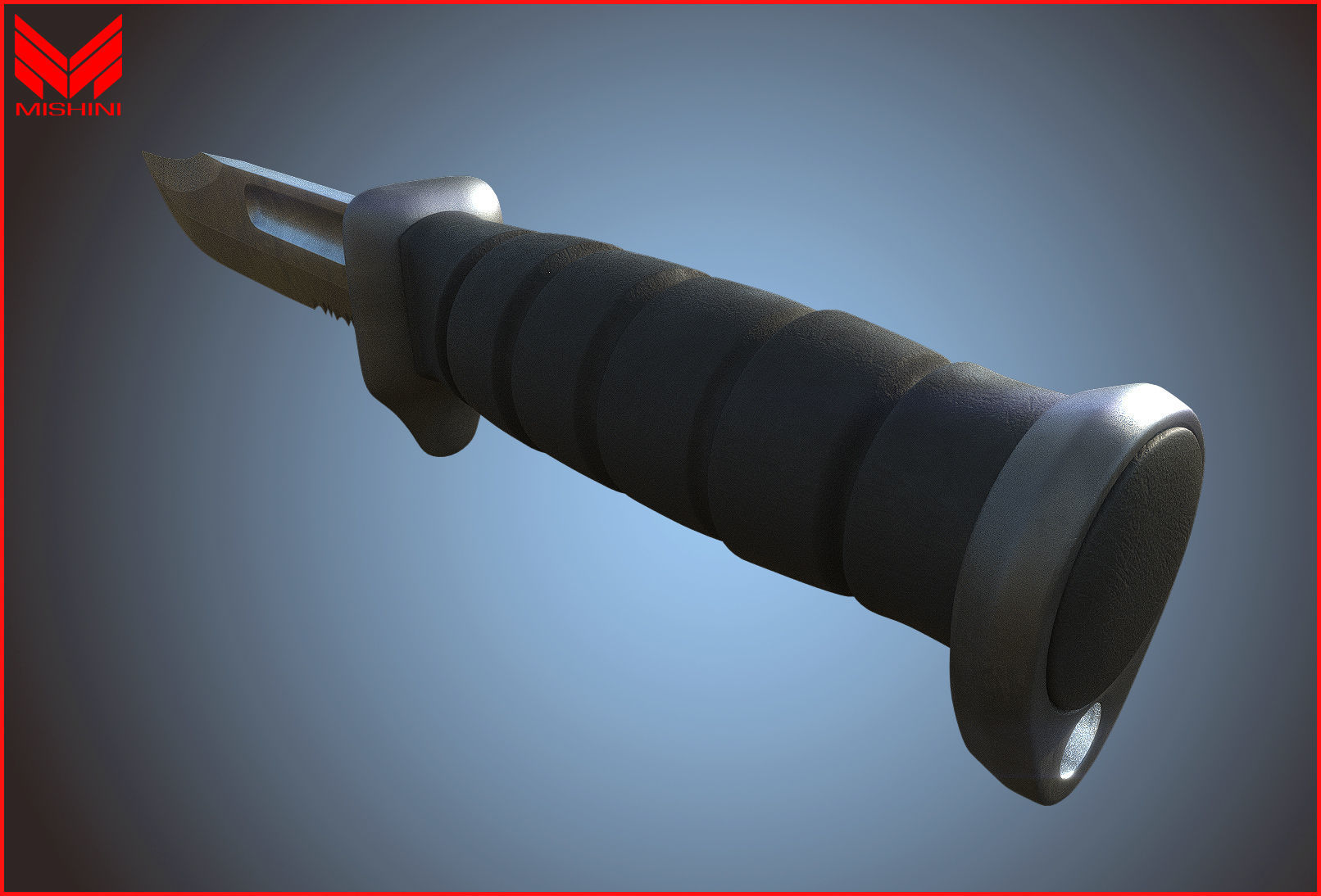 Kabar Knife Pack with Sheath 3D model_7