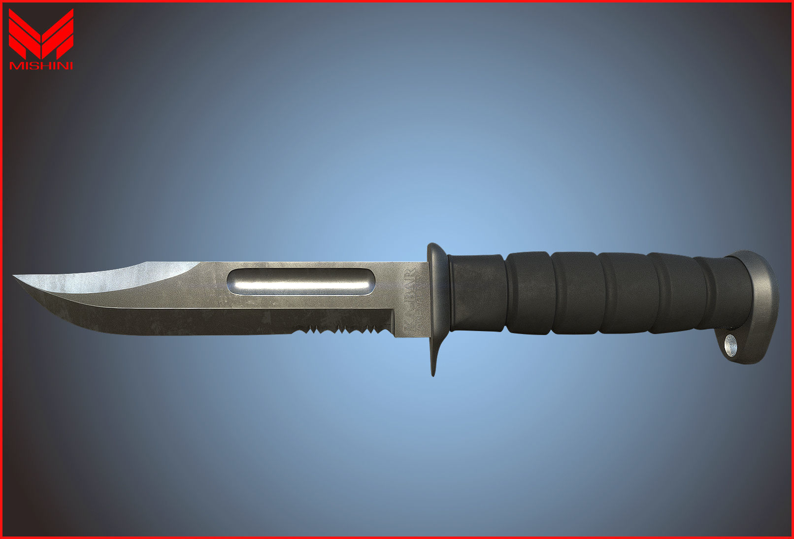 Kabar Knife Pack with Sheath 3D model_17