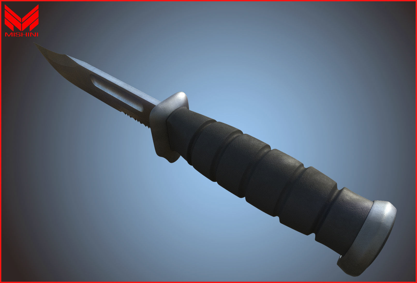 Kabar Knife Pack with Sheath 3D model_23