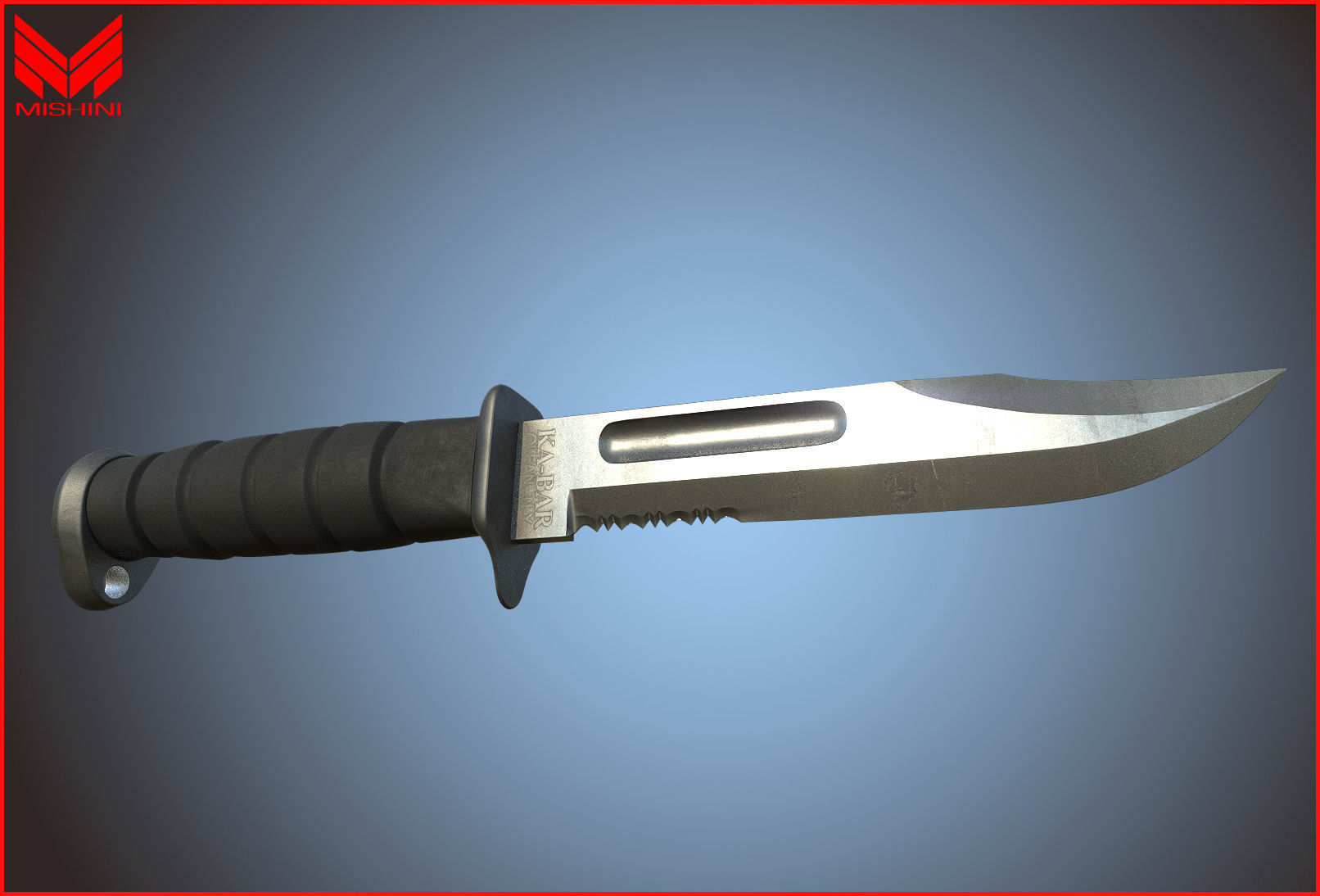 Kabar Knife Pack with Sheath 3D model_6
