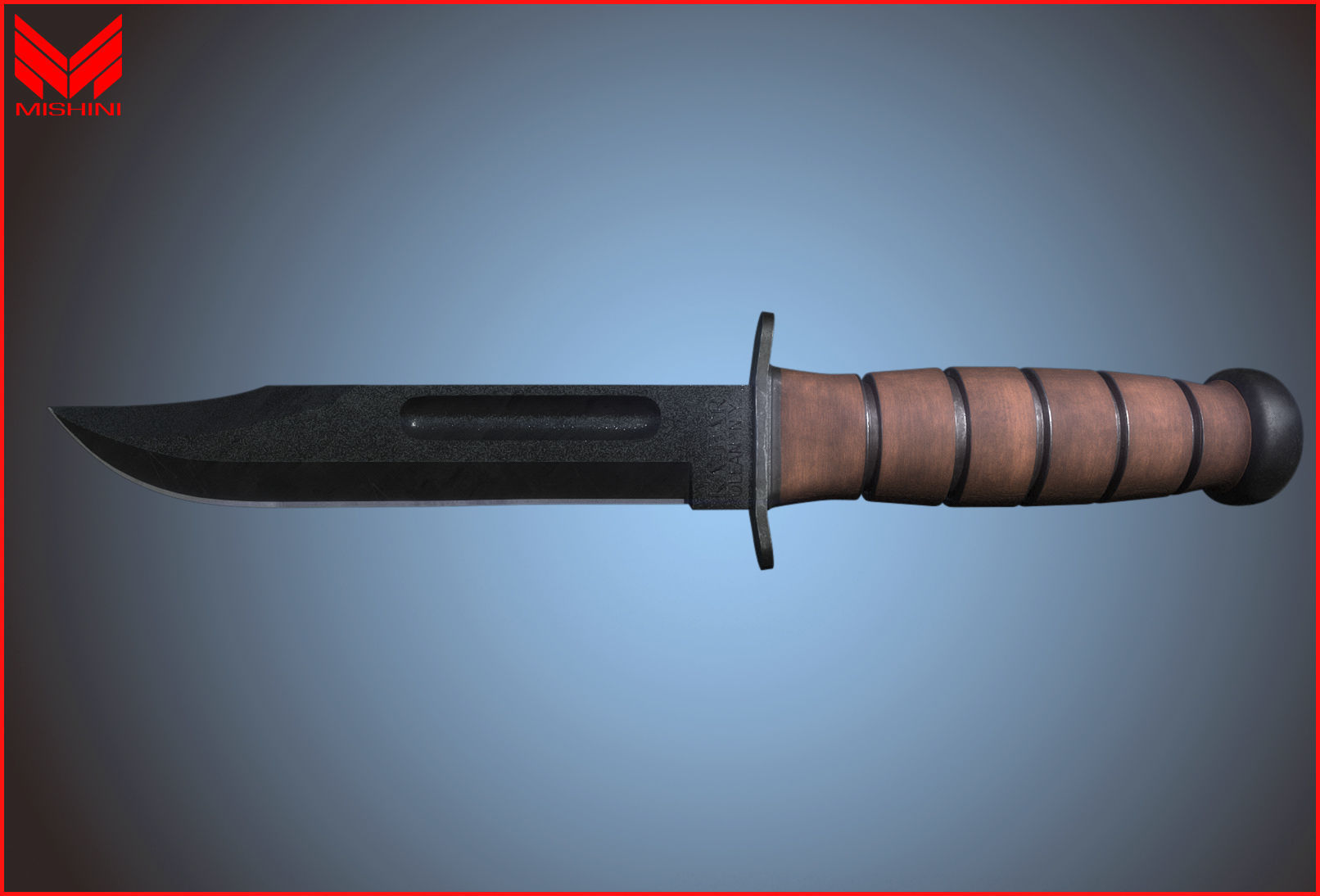 Kabar Knife Pack with Sheath 3D model_10