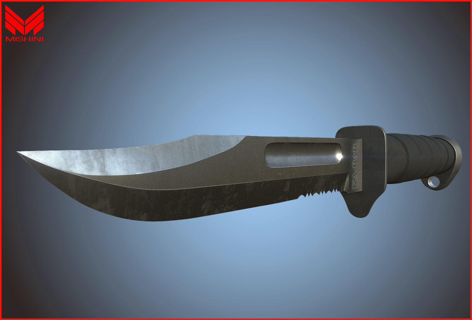 Kabar Knife Pack with Sheath 3D model_19