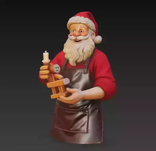 Santa Toymaker - Christmas Workshop 3D Character Sculpture