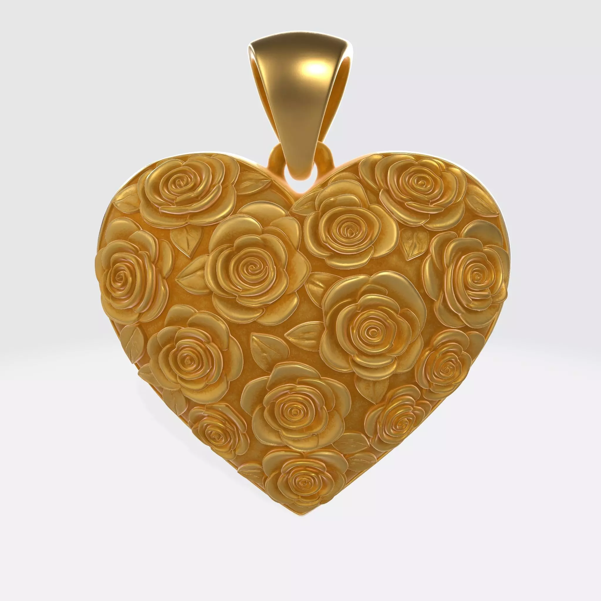 Modern Heart Pendant 1 3D print model