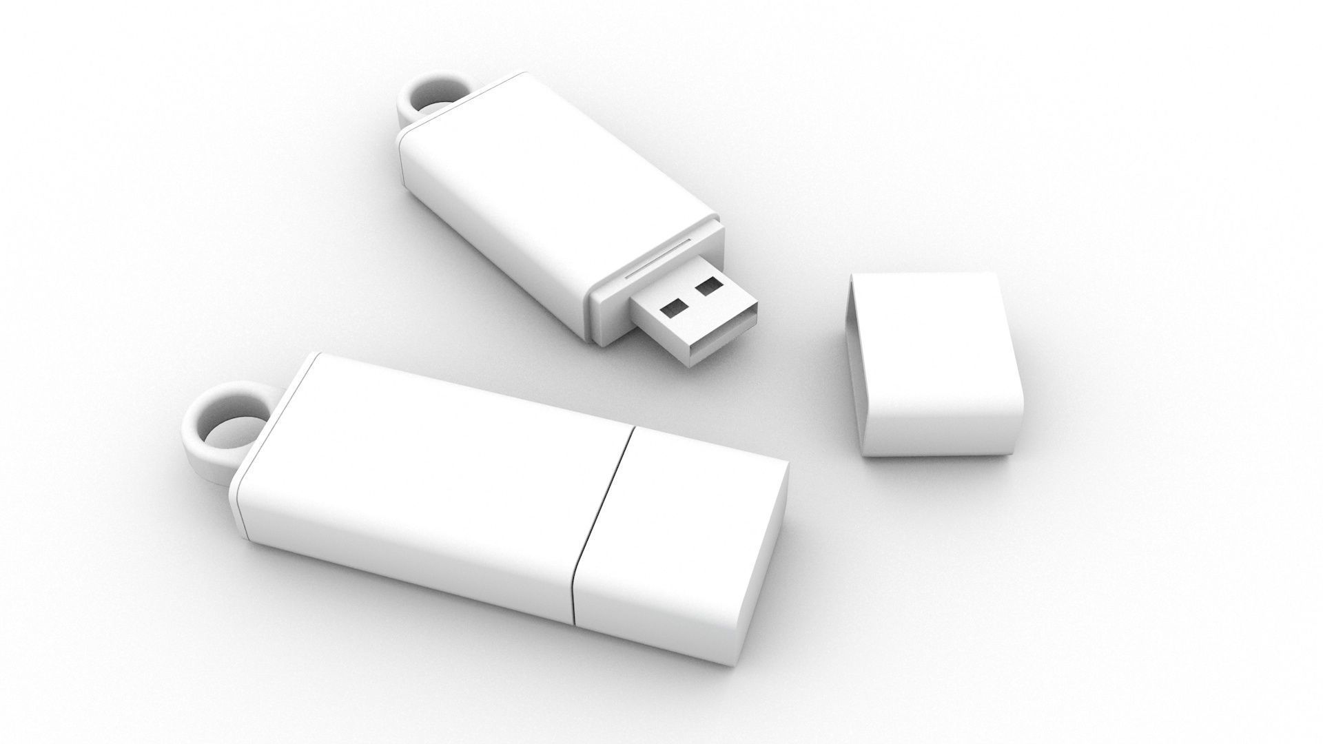 USB Memory stick 3D model_1
