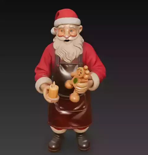 Santa Artisan - Christmas Toymaker 3D Character Sculpture