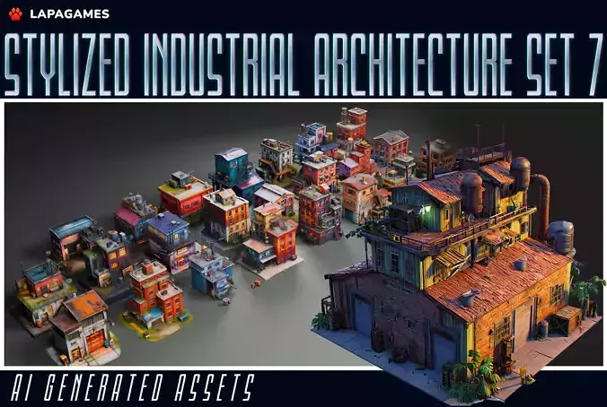 Stylized Industrial Architecture Set 7