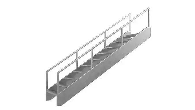 Metal Stairs PBR Low-poly 3D model 3