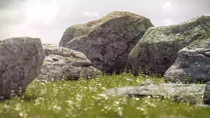 Photorealistic Rocks and Stones 3D model