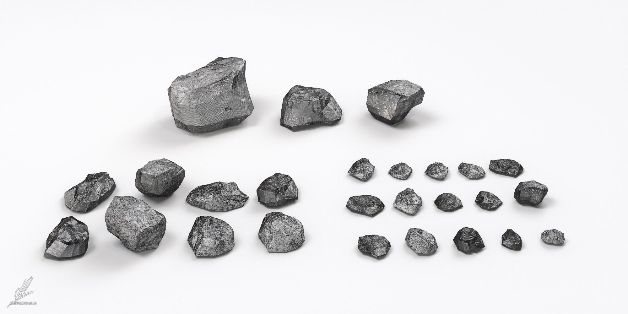Photorealistic Rocks and Stones 3D model_8