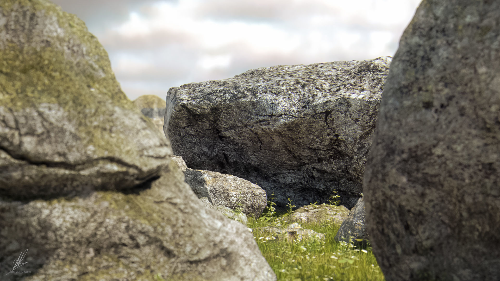 Photorealistic Rocks and Stones 3D model_1