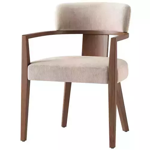 Lila Soft Beige Fabric Dining Chair