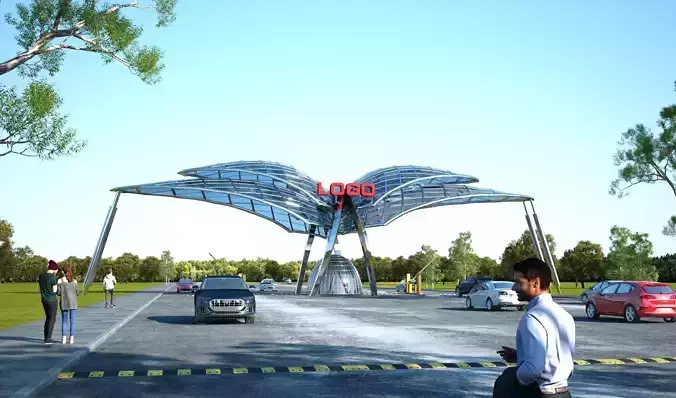 Futuristic Highway Gateway