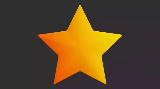 Low Poly Golden Star