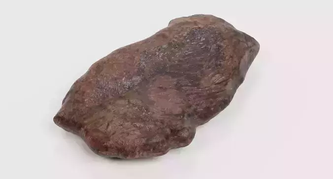 Rare Rump Steak - Realistic Cooked Beef Meat Cut 3D model 4