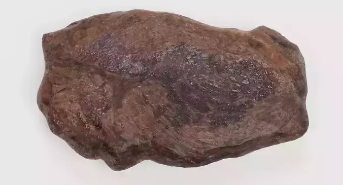 Rare Rump Steak - Realistic Cooked Beef Meat Cut 3D model 2