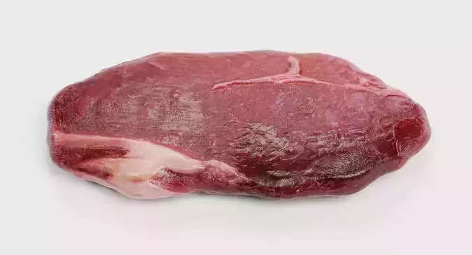 Raw Rump Steak - Realistic Uncooked Beef Meat Cut 3D model 4
