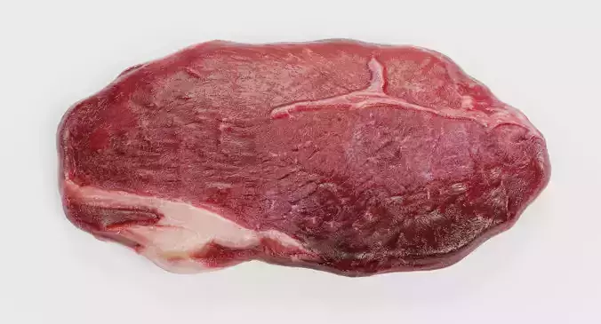 Raw Rump Steak - Realistic Uncooked Beef Meat Cut 3D model 3