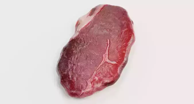 Raw Rump Steak - Realistic Uncooked Beef Meat Cut 3D model