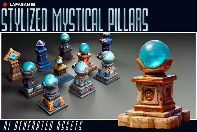 Stylized Mystical Pillars 