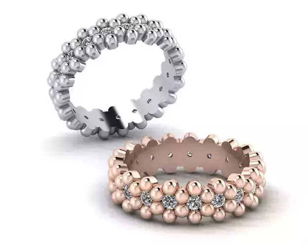 eternity flower jewelry ring
