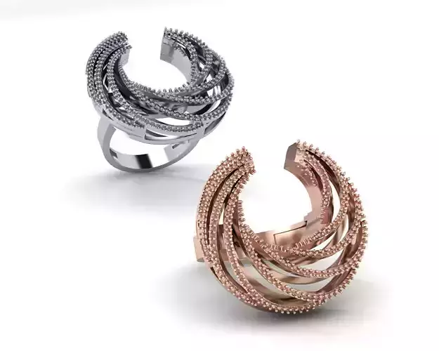 high jewelry ring 2 part