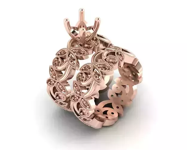 round solitaire marquise illusion jewelry ring