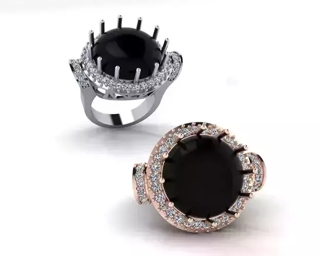 round halo high jewelry ring