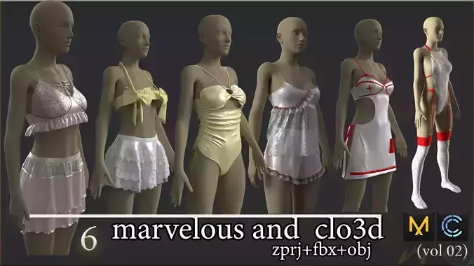 underwear B in marvelous designer