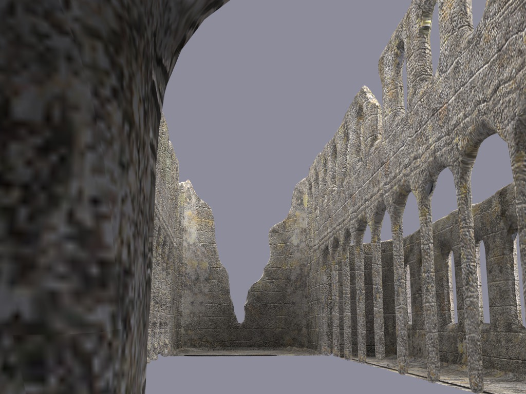Ruined cistercian abbey 3D model_6