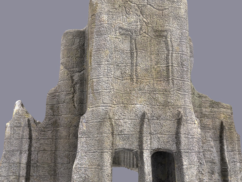Ruined cistercian abbey 3D model_5