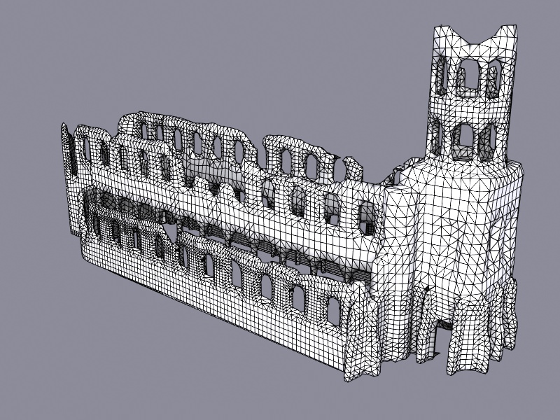Ruined cistercian abbey 3D model_9