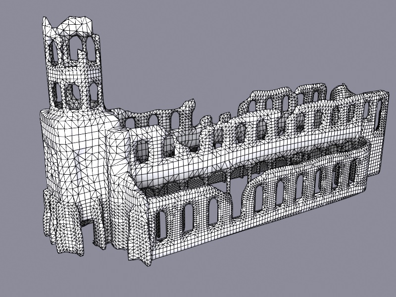 Ruined cistercian abbey 3D model_8