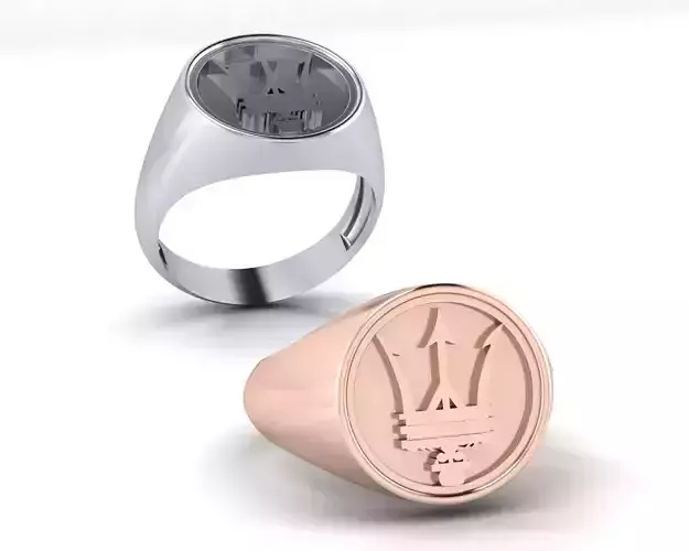 Maserati signet gold ring