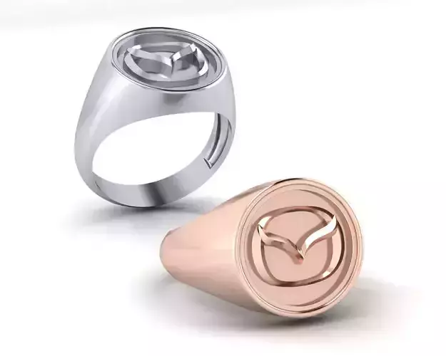 Mazda signet gold ring