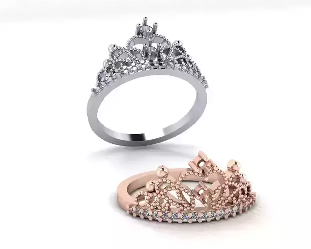 crown engagement jewelry ring