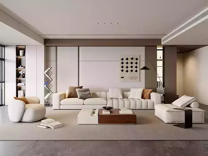 Modern Neutral Living Room Interior